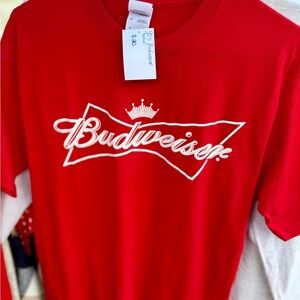 Budweiser Red Tee with White Logo